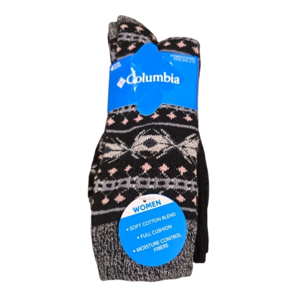Columbia NWT Moisture Control Sock Bundle 4 Pair Full Cushion Soft Cotton Blend
